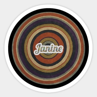 Janine / Classic Circle Style Sticker